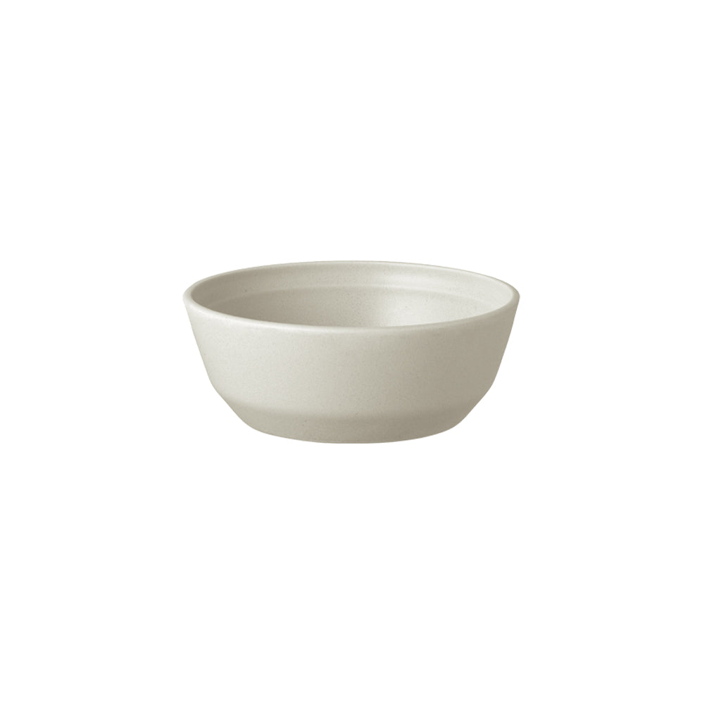 KINTO FOG Porcelain Bowl 145 mm, FOG Porcelain Bowl 145 mm in Ash White or Dark Grey Holding 570 mL, Microwave and dishwasher safe, Made in Japan, 14.5 x 14.5 x 5.5 cm and 280 g, Ash White or Dark Grey
