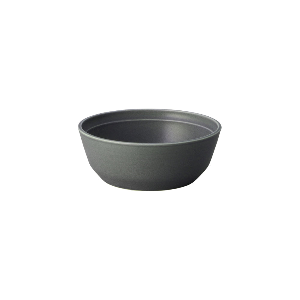 KINTO FOG Porcelain Bowl 145 mm, FOG Porcelain Bowl 145 mm in Ash White or Dark Grey Holding 570 mL, Microwave and dishwasher safe, Made in Japan, 14.5 x 14.5 x 5.5 cm and 280 g, Ash White or Dark Grey