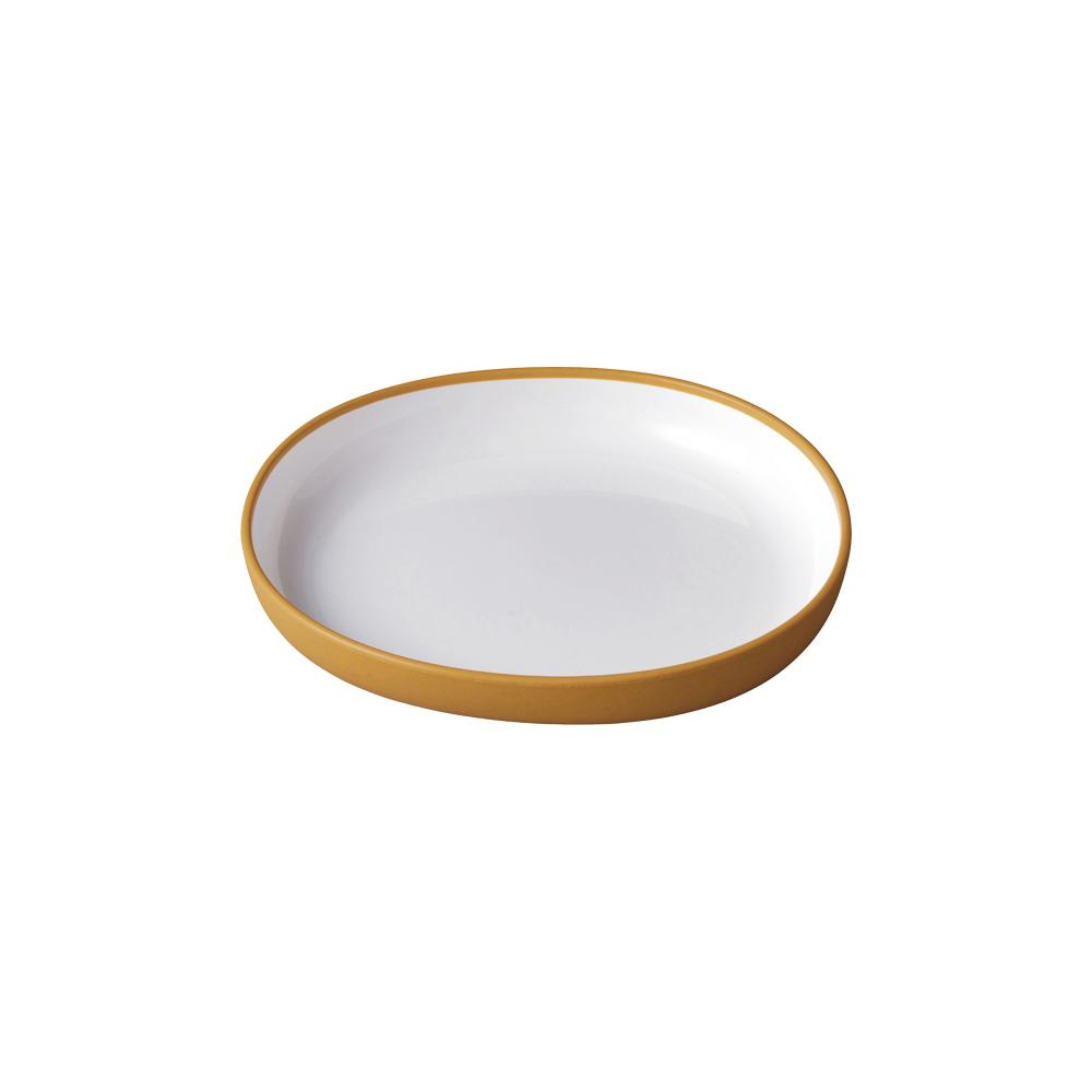 KINTO BONBO Polypropylene Plate 170 mm, BONBO Polypropylene Plate 170 mm in 4 Colours, Microwave and dishwasher safe, Made in China, 17 x 16 x 2.6 cm and 100 g, Ivory or Light Blue Grey or Earth Yellow or Earth Orange