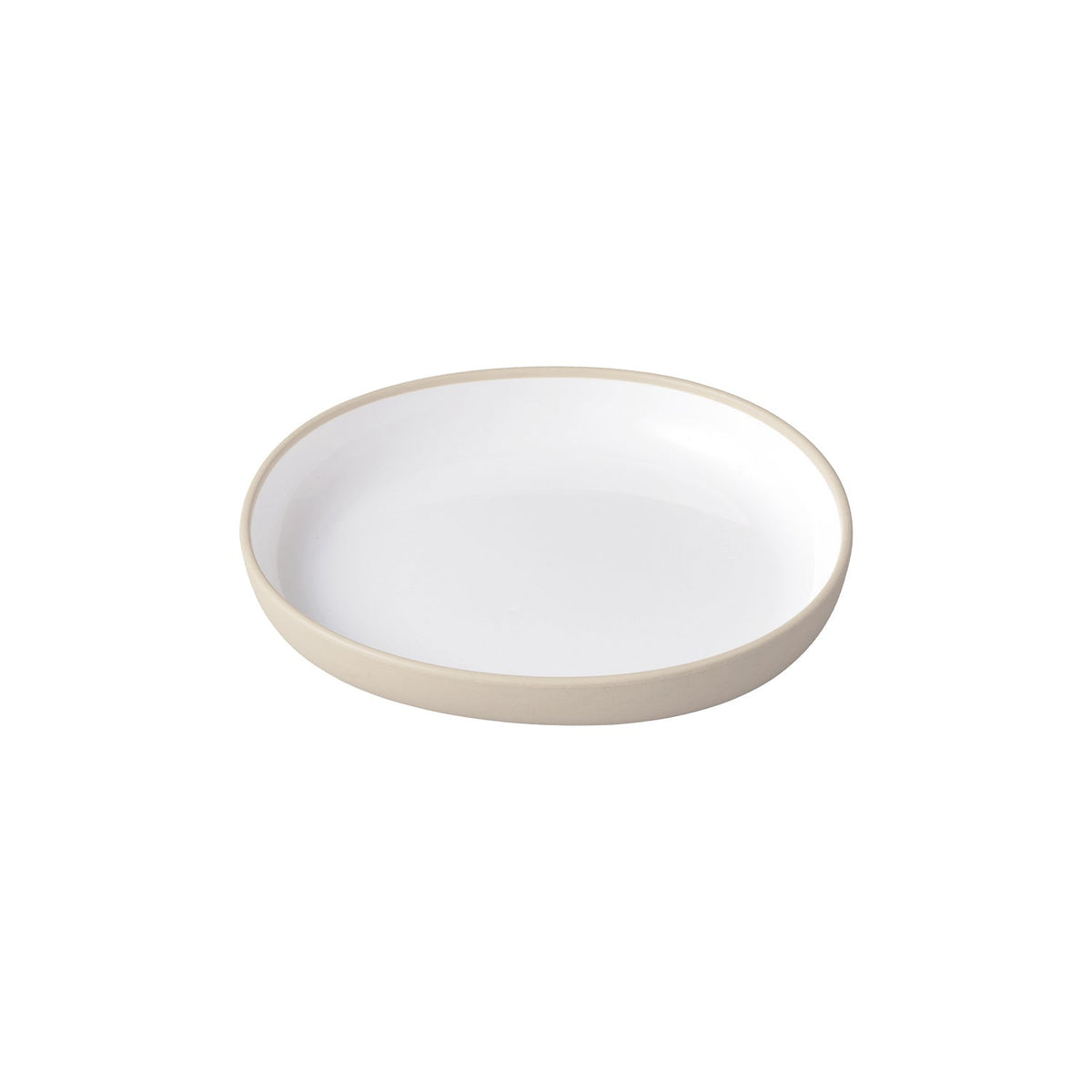 KINTO BONBO Polypropylene Plate 170 mm, BONBO Polypropylene Plate 170 mm in 4 Colours, Microwave and dishwasher safe, Made in China, 17 x 16 x 2.6 cm and 100 g, Ivory or Light Blue Grey or Earth Yellow or Earth Orange