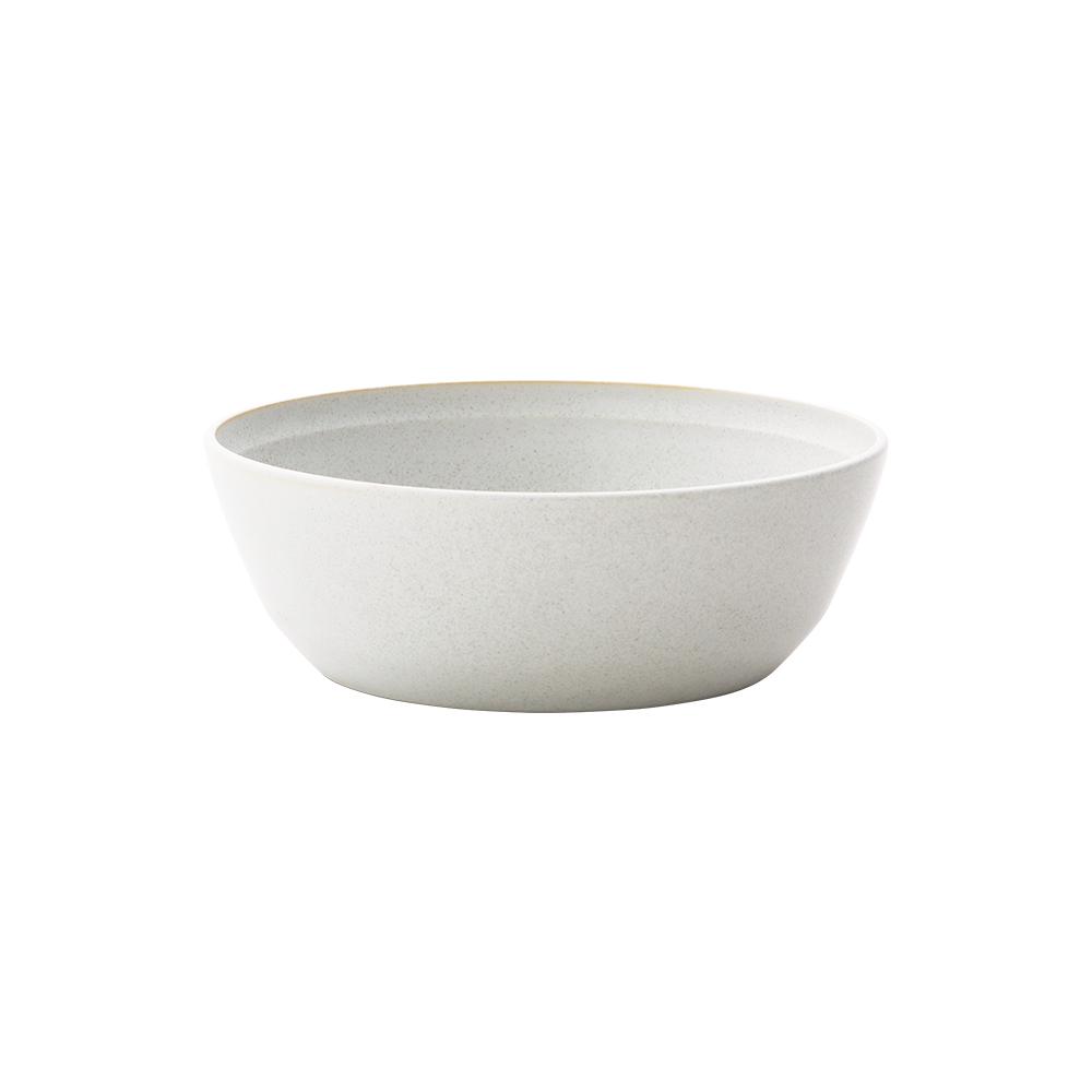 KINTO FOG Porcelain Bowl 190 mm, FOG Porcelain Bowl 190 mm in Ash White or Dark Grey Holding 1250 mL, Microwave and dishwasher safe, Made in Japan, 19 x 19 x 6.5 cm and 520 g, Ash White or Dark Grey