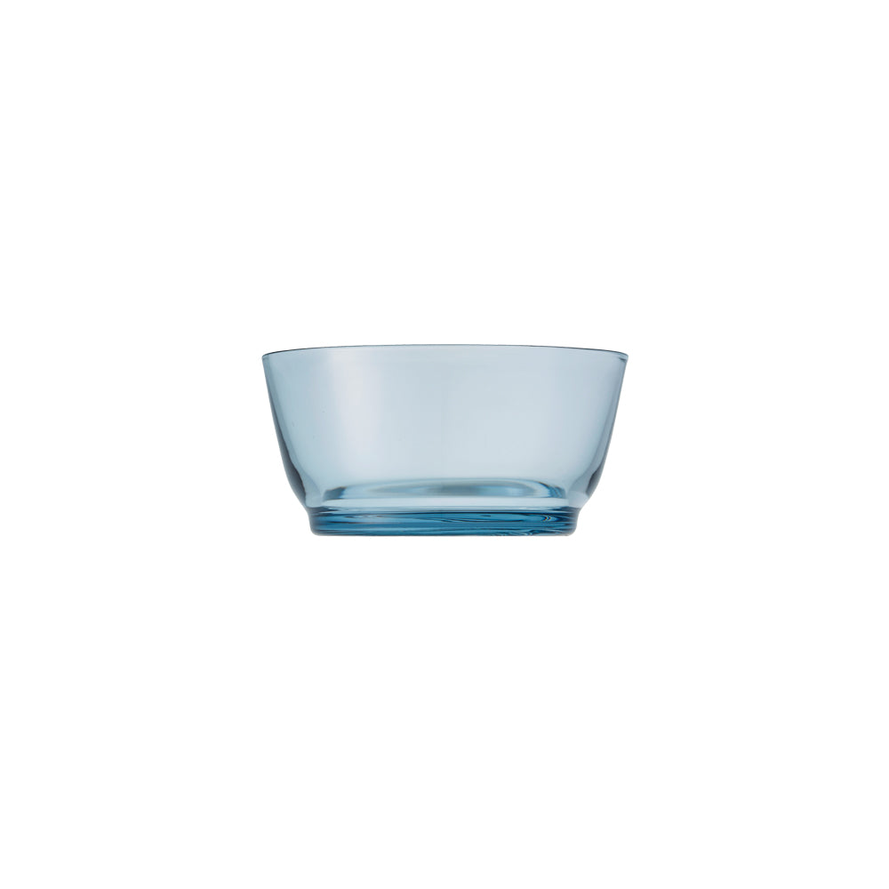 KINTO HIBI Soda Glass Bowl 125 mm, HIBI Soda Glass Bowl 125 mm in Clear, Blue, Green, Brown or Purple Holding 420 mL, Dishwasher safe, Made in China, 12.5 x 12.5 x 6 cm and 310 g, Clear or Blue or Green or Brown or Purple