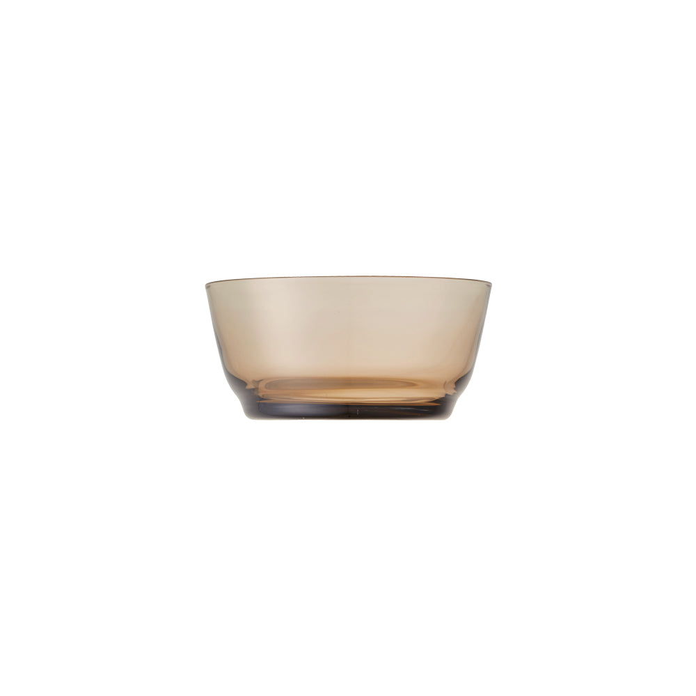 KINTO HIBI Soda Glass Bowl 125 mm, HIBI Soda Glass Bowl 125 mm in Clear, Blue, Green, Brown or Purple Holding 420 mL, Dishwasher safe, Made in China, 12.5 x 12.5 x 6 cm and 310 g, Clear or Blue or Green or Brown or Purple