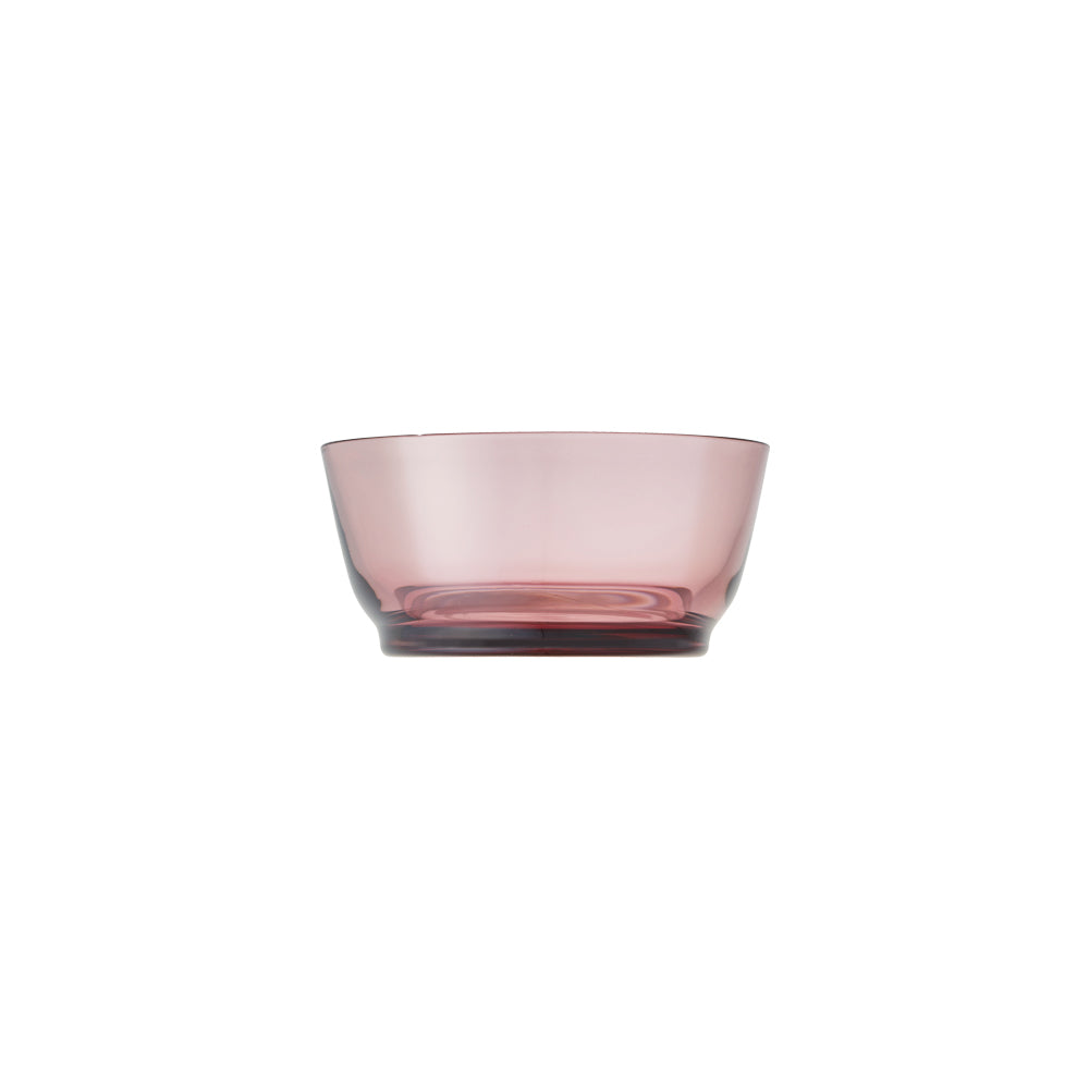 KINTO HIBI Soda Glass Bowl 125 mm, HIBI Soda Glass Bowl 125 mm in Clear, Blue, Green, Brown or Purple Holding 420 mL, Dishwasher safe, Made in China, 12.5 x 12.5 x 6 cm and 310 g, Clear or Blue or Green or Brown or Purple