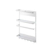 Yamazaki Tower Magnetic Refrigerator Side Rack, Rack That Sticks to a Refrigerator Side or Steel Kitchen Panel by Strong Magnet, Holds 4 kg, 24.5 x 6.5 x 34 cm and 890 g, White or Black