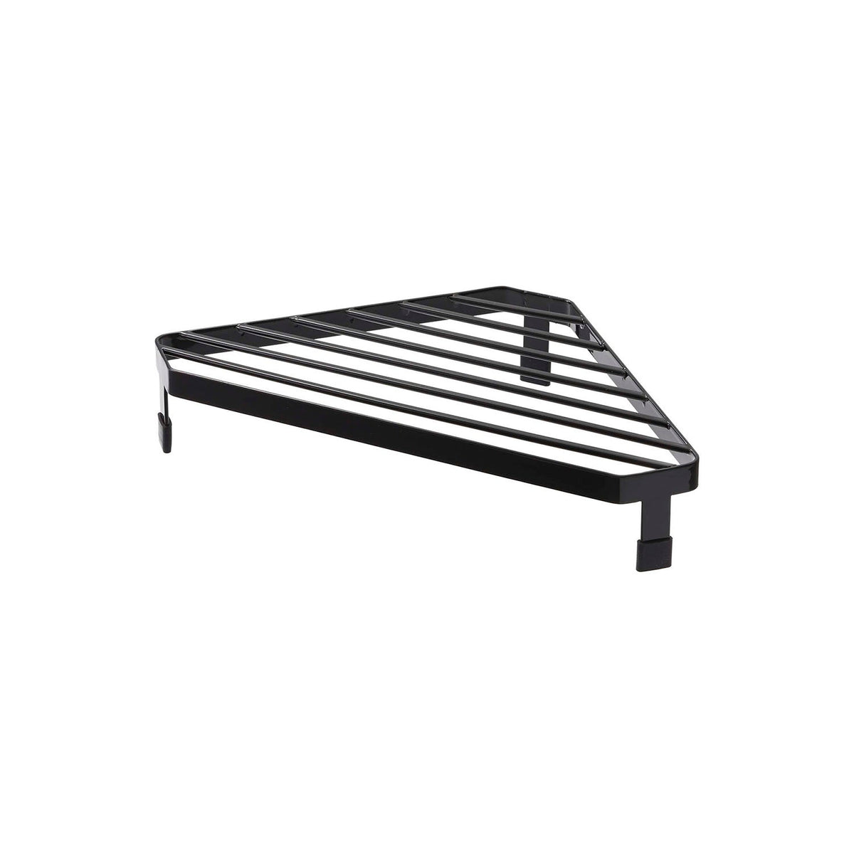 Yamazaki Tower Stove Corner Rack, Steel Rack That Turns the Corner of a Stove Into a Resting Spot for Pots and Frying Pans, Silicone Caps Protect the Surface and Stop Sliding, Holds 5 kg, Heat Safe to 200 C, 22 x 22 x 5 cm and 365 g, White or Black