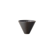 KINTO Black Porcelain Coffee Dripper for 4 Cups, Black Porcelain Coffee Dripper for 4 Cups, Glazed Ceramic That Is Dishwasher Safe, Each Piece Has a Slightly Different Finish, Made in Japan, 11.5 x 11.5 x 9 cm and 225 g, Black
