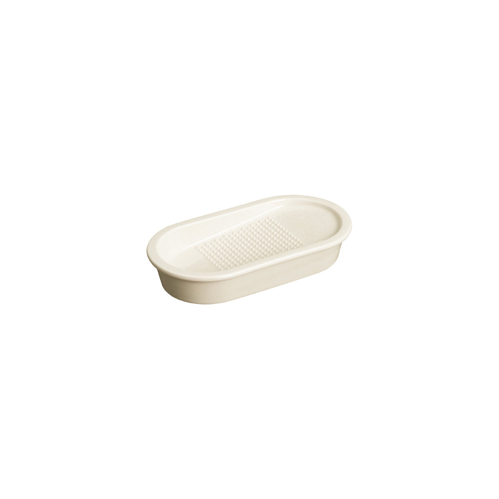 KINTO TAKU Porcelain Ginger Grater 125 mm, TAKU Porcelain Ginger Grater 125 mm in White or Black, Dishwasher safe, Made in Japan, 12.5 x 6.5 x 2 cm and 100 g, White or Black