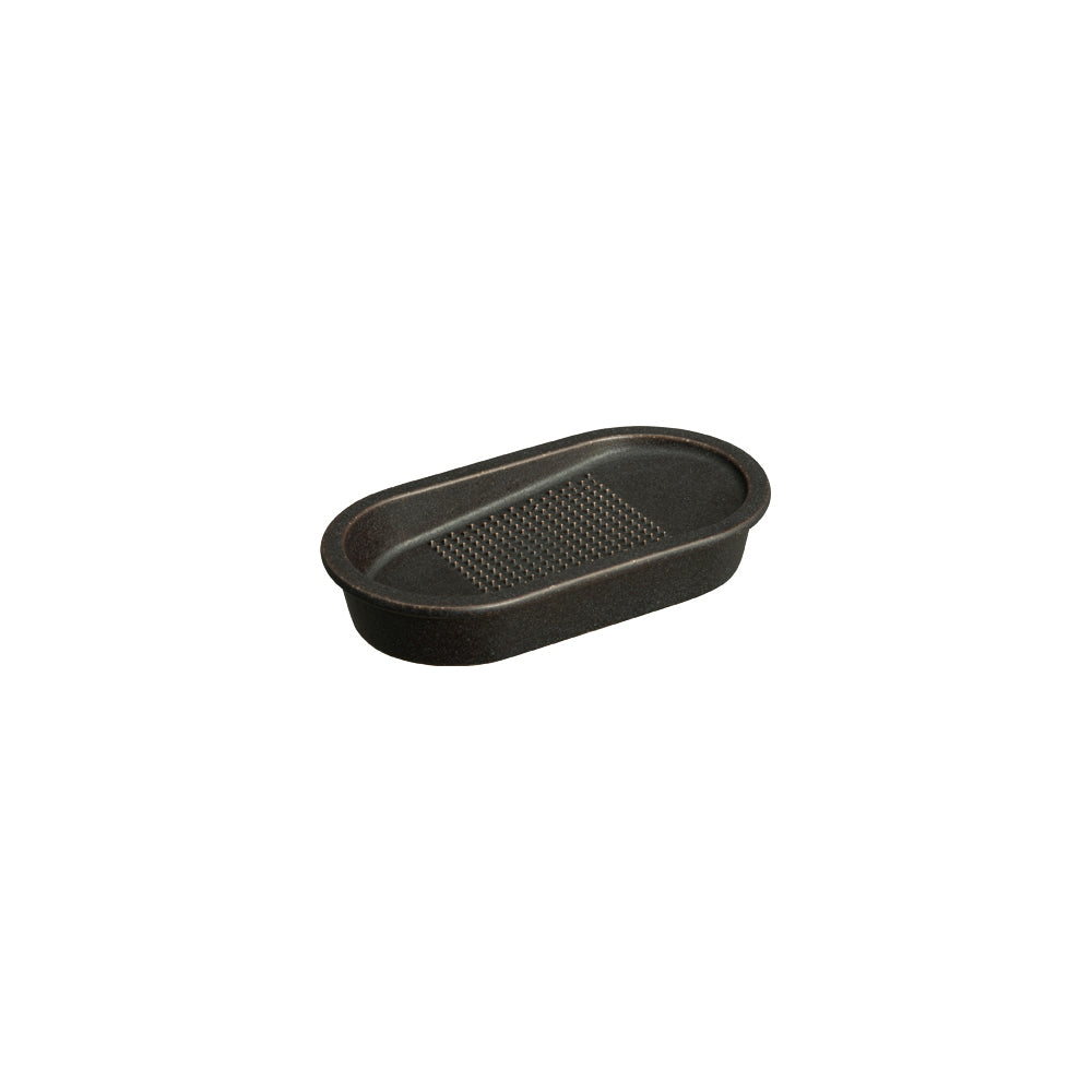 KINTO TAKU Porcelain Ginger Grater 125 mm, TAKU Porcelain Ginger Grater 125 mm in White or Black, Dishwasher safe, Made in Japan, 12.5 x 6.5 x 2 cm and 100 g, White or Black