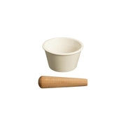 KINTO TAKU Porcelain Mortar And Pestle 100 mm, TAKU Porcelain Mortar And Pestle 100 mm in White or Black Holding 220 mL, Mortar microwave and dishwasher safe, Made in Japan and China (bamboo pestle), 10 x 10 x 5.5 cm and 200 g, White or Black
