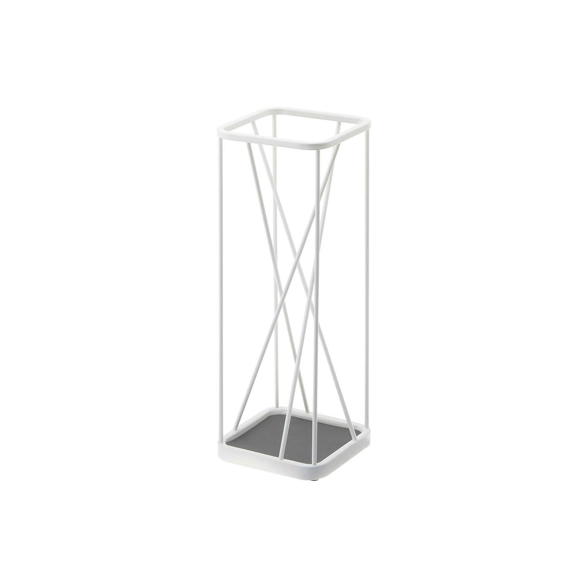 Yamazaki Nine Square Umbrella Stand, Umbrella Stand Divided Into Nine Squares by Crossing Dividers That Hold Each Umbrella, Artistic Look That Changes With the Angle, 17 cm Square, 17 x 17 x 45.5 cm and 1260 g, White or Black