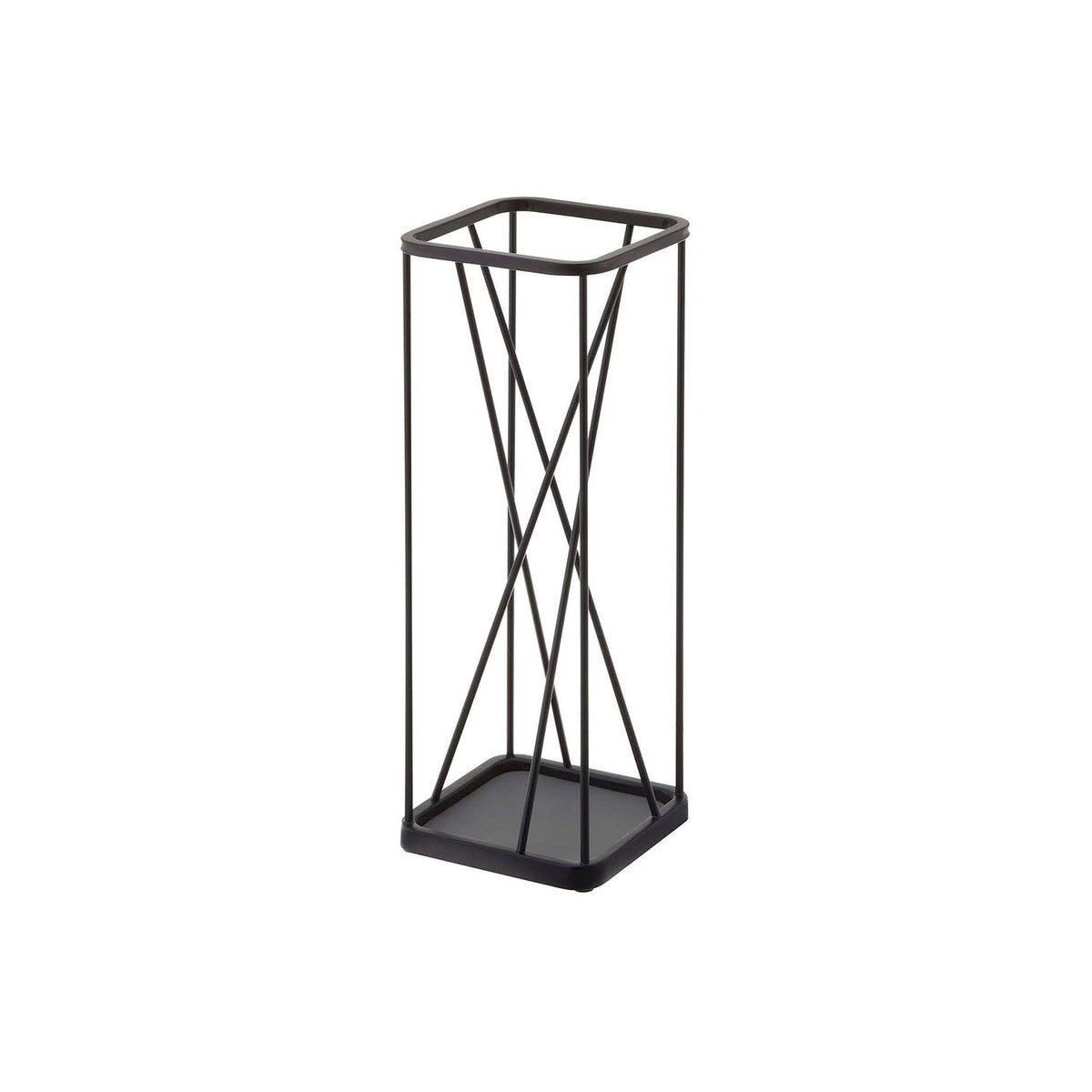 Yamazaki Nine Square Umbrella Stand, Umbrella Stand Divided Into Nine Squares by Crossing Dividers That Hold Each Umbrella, Artistic Look That Changes With the Angle, 17 cm Square, 17 x 17 x 45.5 cm and 1260 g, White or Black