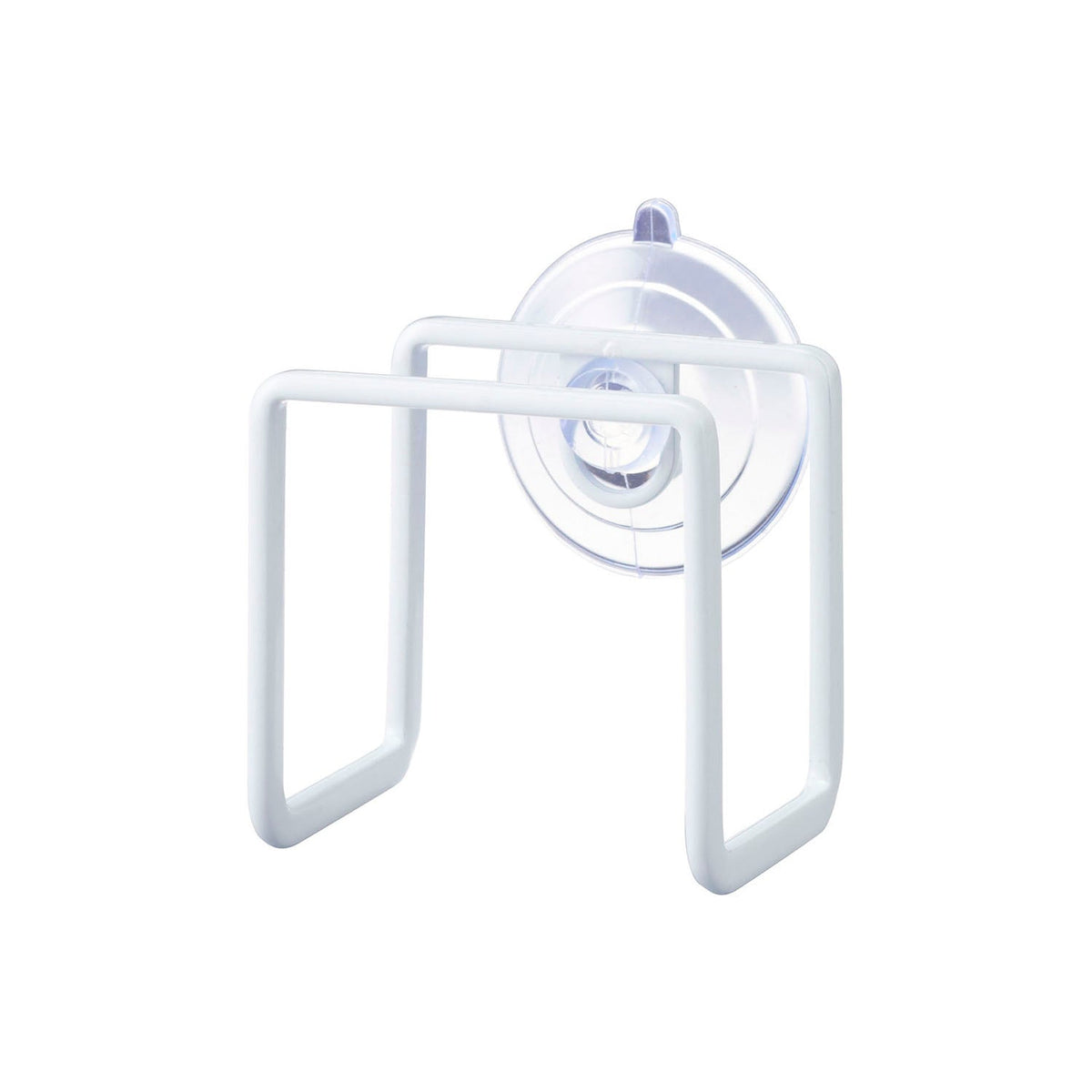 Yamazaki Tower Suction Sponge Holder, Slim Sponge Holder on a Suction Cup That Sticks to the Sink Wall and Floats a Sponge So It Drains and Stays Hygienic, Holds 250 g, 6 x 4.5 x 6 cm and 50 g, White