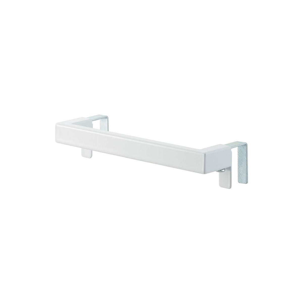 Yamazaki Tower Kitchen Towel Hanger Bar, Slim Bar That Clamps to a Kitchen or Washroom Cabinet Door 1.4 to 2.5 cm Thick, Width Adjusts to Stop Rattling, Fixed With a Screw, Holds 1 kg, 19 x 6 to 7 x 4 cm and 155 g, White or Black