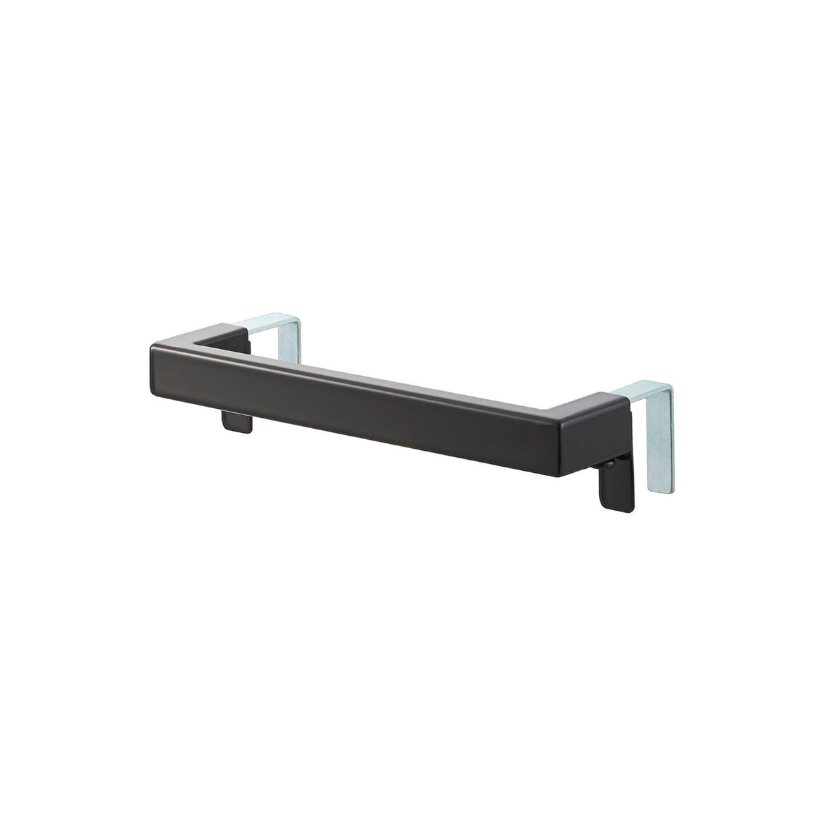 Yamazaki Tower Kitchen Towel Hanger Bar, Slim Bar That Clamps to a Kitchen or Washroom Cabinet Door 1.4 to 2.5 cm Thick, Width Adjusts to Stop Rattling, Fixed With a Screw, Holds 1 kg, 19 x 6 to 7 x 4 cm and 155 g, White or Black