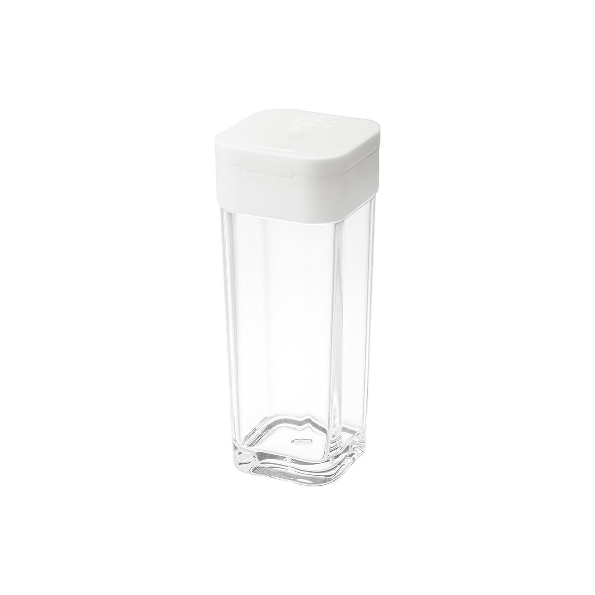 Yamazaki Tower Spice Bottle 50 mL, 50 mL Spice Bottle With a One-Hand Sliding Lid and Two Shaker Holes You Choose by Sliding Direction, Index Sticker Included, Heat Safe to 80 C, 3.7 x 3.7 x 9.5 cm and 52 g, White or Black