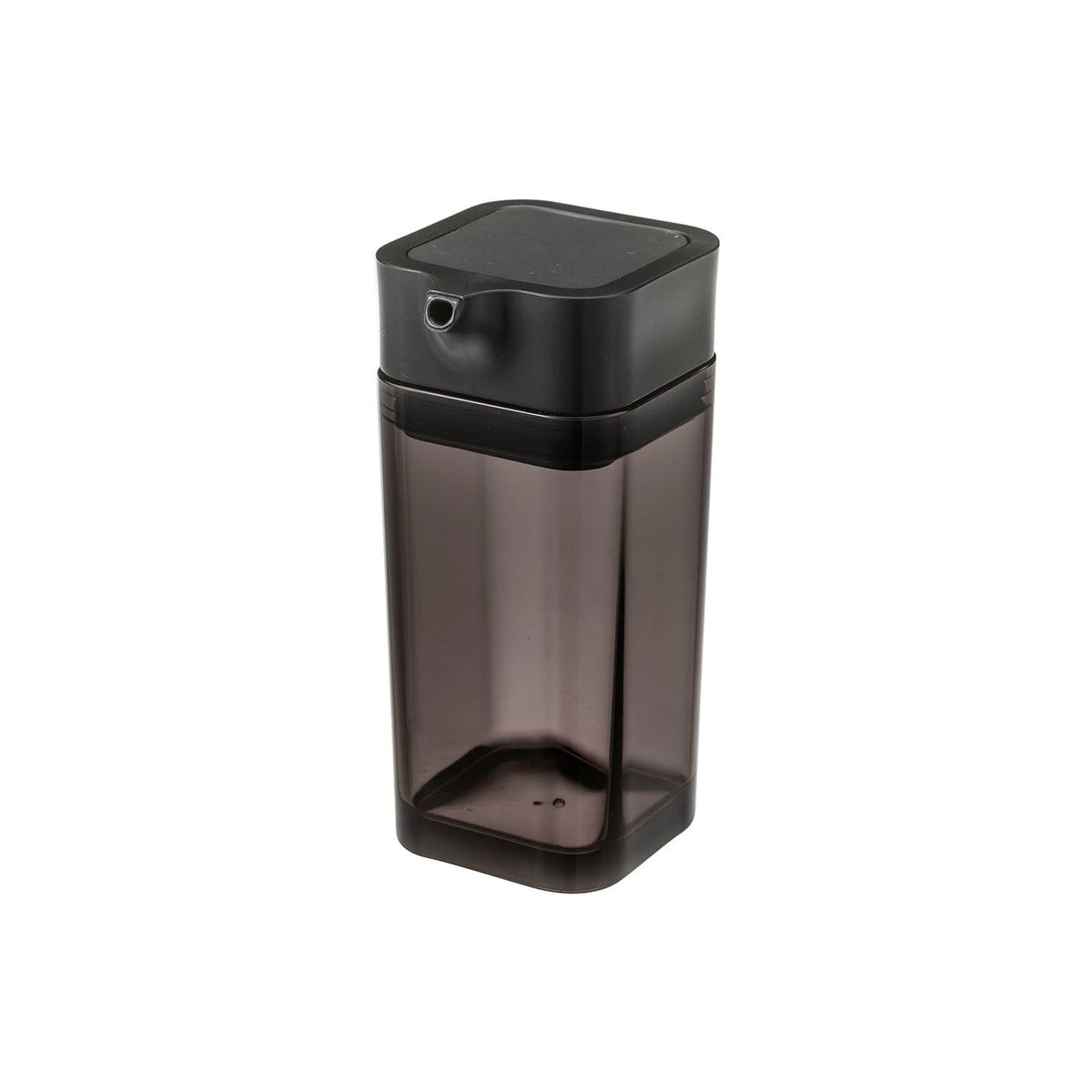 Yamazaki Tower Push Soy Sauce Bottle, 80 mL Soy Sauce Bottle You Press to Pour a Little at a Time, Spills Little if Tipped Over, Acrylic Bottle With Silicone Push Part, 4.2 x 5.2 x 9.5 cm and 65 g, White or Black