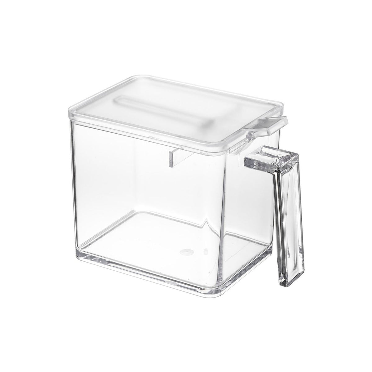 Yamazaki Tower Seasoning Stocker L 650 mL, Square 650 mL Seasoning Stocker That Sits Neatly, Opens With One Hand and Levels a 5 mL Teaspoon, Sorting Sticker Included, Heat Safe to 80 C, 9 x 15 x 11 cm and 220 g, White or Black