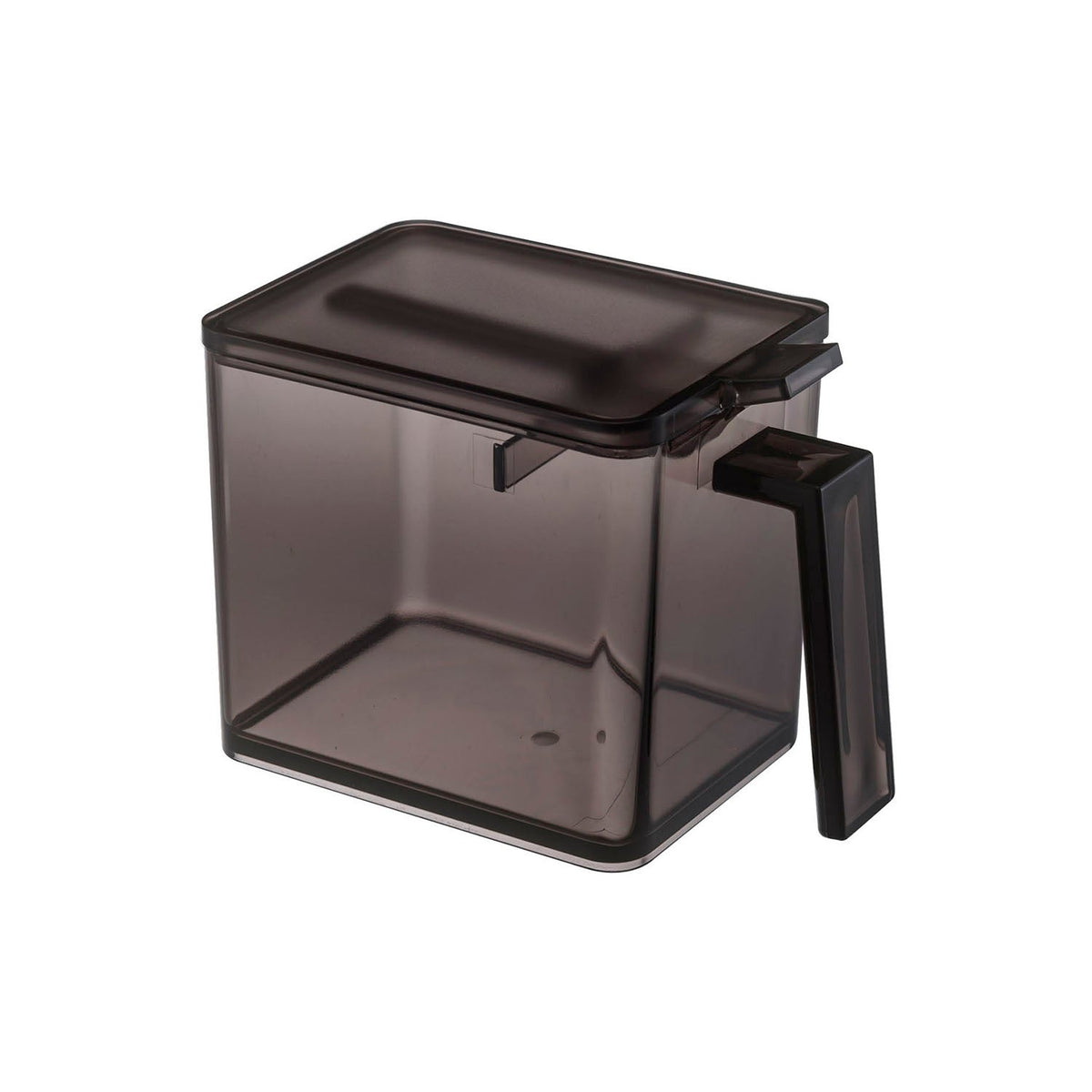 Yamazaki Tower Seasoning Stocker L 650 mL, Square 650 mL Seasoning Stocker That Sits Neatly, Opens With One Hand and Levels a 5 mL Teaspoon, Sorting Sticker Included, Heat Safe to 80 C, 9 x 15 x 11 cm and 220 g, White or Black