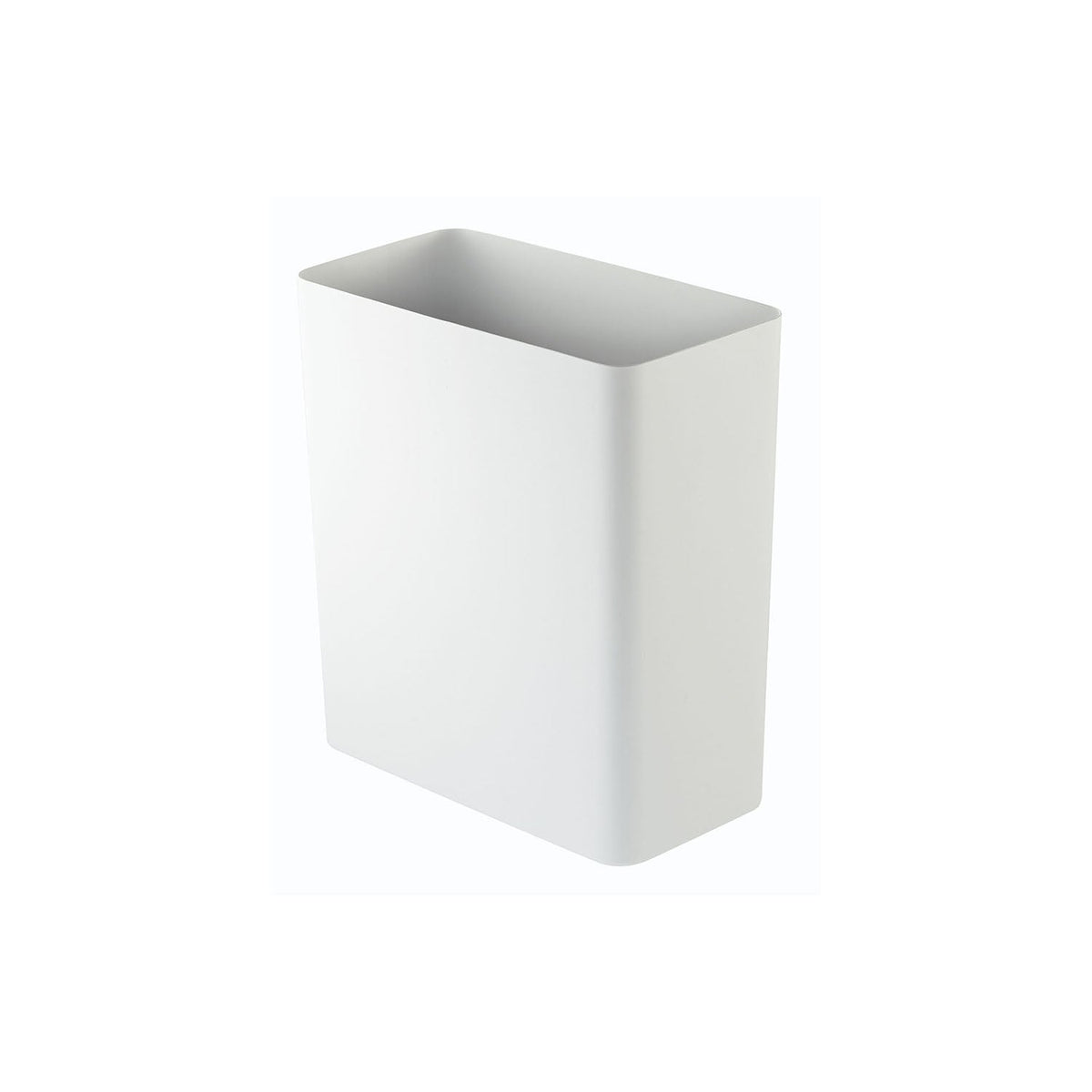 Yamazaki Tower Square Trash Can 10 L, Simple Modern 10 L Square Steel Trash Can That Fits a Corner and Hides the Bag Inside the Body Behind a Ring, 28 cm Wide, 28 x 15 x 30 cm and 1700 g, White or Black