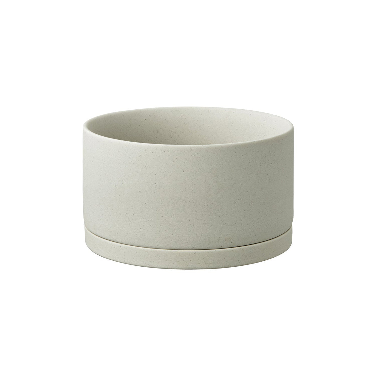 KINTO 191_ Plant Pot 170 x 100 mm, 191_ Plant Pot 170 x 100 mm in Earth Grey or Dark Grey, Glazed Earthenware With Drainage Hole, Wipe Dry and Use Indoors, Made in China, 17 x 17 x 10 cm and 1100 g, Earth Grey or Dark Grey