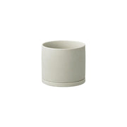 KINTO 191_ Plant Pot 105 x 95 mm, 191_ Plant Pot 105 x 95 mm in Earth Grey or Dark Grey, Glazed Earthenware With Drainage Hole, Wipe Dry and Use Indoors, Made in China, 10.5 x 10.5 x 9.5 cm and 450 g, Earth Grey or Dark Grey