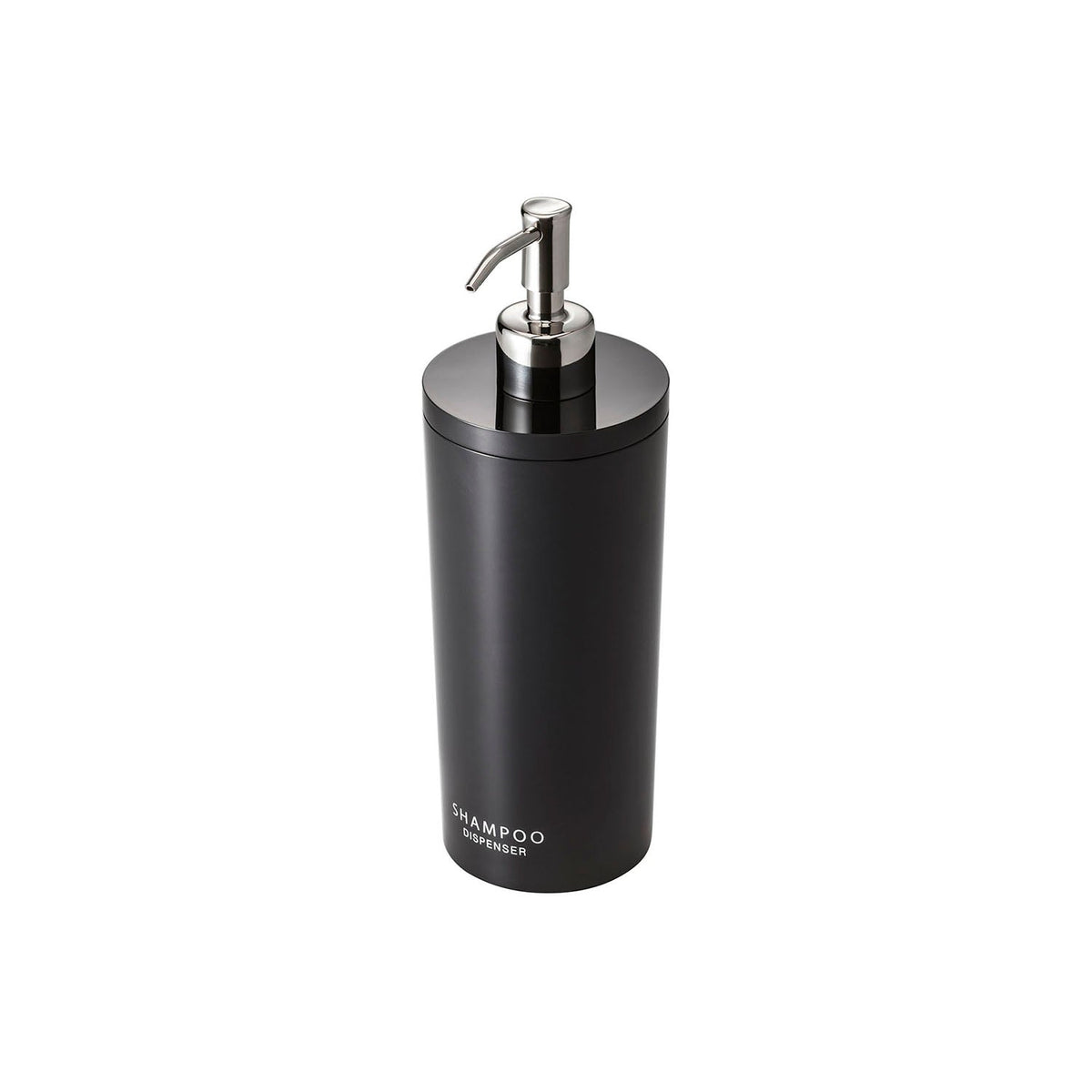 Yamazaki Tower Two-Way Soap Dispenser Round, 500 mL Round Dispenser With a Wide Opening for Easy Refilling, 8 x 8 x 23 cm and 265 g, Shampoo White or Shampoo Black or Conditioner White or Conditioner Black or Body Soap White or Body Soap Black