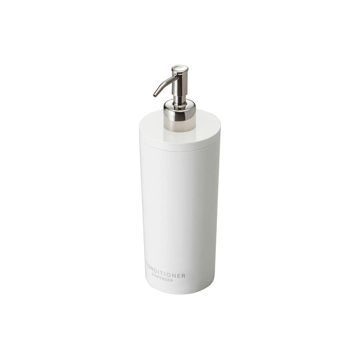 Yamazaki Tower Two-Way Soap Dispenser Round, 500 mL Round Dispenser With a Wide Opening for Easy Refilling, 8 x 8 x 23 cm and 265 g, Shampoo White or Shampoo Black or Conditioner White or Conditioner Black or Body Soap White or Body Soap Black