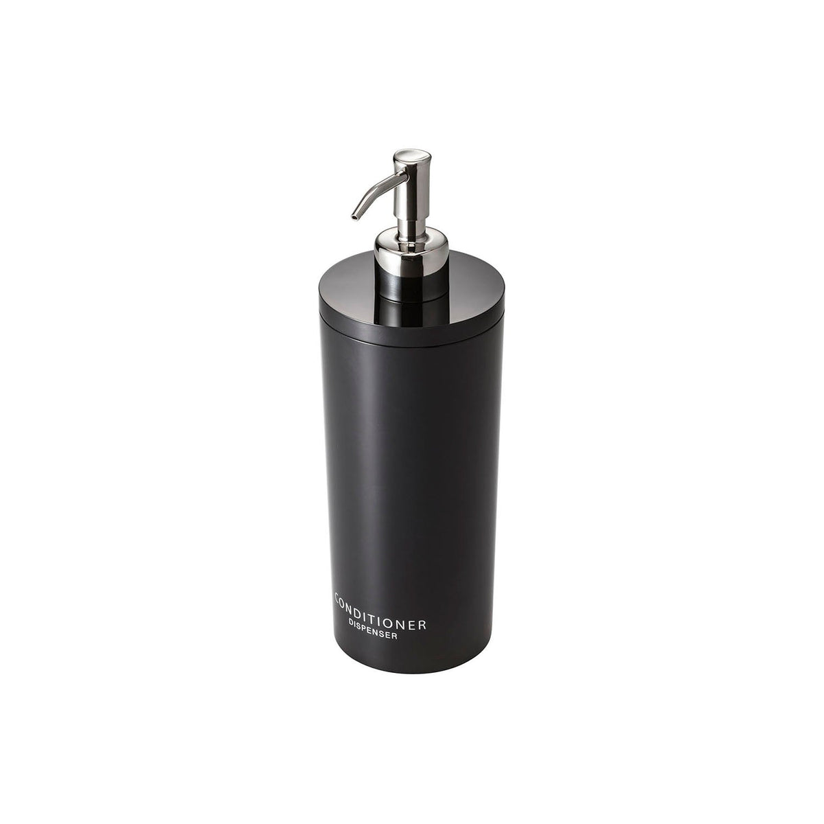 Yamazaki Tower Two-Way Soap Dispenser Round, 500 mL Round Dispenser With a Wide Opening for Easy Refilling, 8 x 8 x 23 cm and 265 g, Shampoo White or Shampoo Black or Conditioner White or Conditioner Black or Body Soap White or Body Soap Black