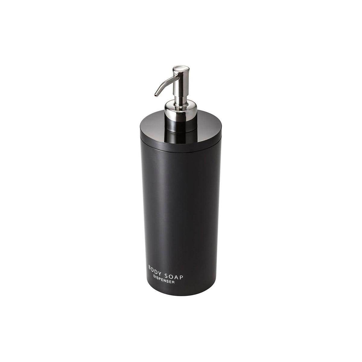 Yamazaki Tower Two-Way Soap Dispenser Round, 500 mL Round Dispenser With a Wide Opening for Easy Refilling, 8 x 8 x 23 cm and 265 g, Shampoo White or Shampoo Black or Conditioner White or Conditioner Black or Body Soap White or Body Soap Black
