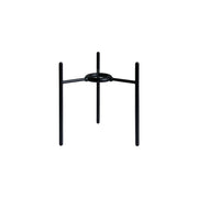 KINTO Black Plant Pot Stand for 135 mm Plant Pot, Black Powder-Coated Zinc Alloy Stand for a 135 mm Plant Pot, Carries Up to 4 kg, Indoor Use, Plant Pot and Plant Not Included, Made in China, 13.4 x 11.6 x 14.2 cm and 230 g, Black