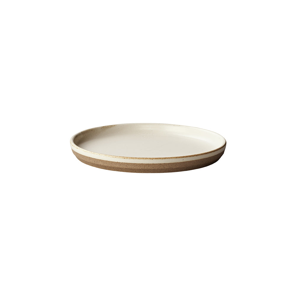 KINTO CLK-151 Porcelain Plate 160 mm, CLK-151 Porcelain Plate 160 mm in White, Beige or Black, Microwave and dishwasher safe, Made in Japan, 16 x 16 x 1.7 cm and 250 g, White or Beige or Black