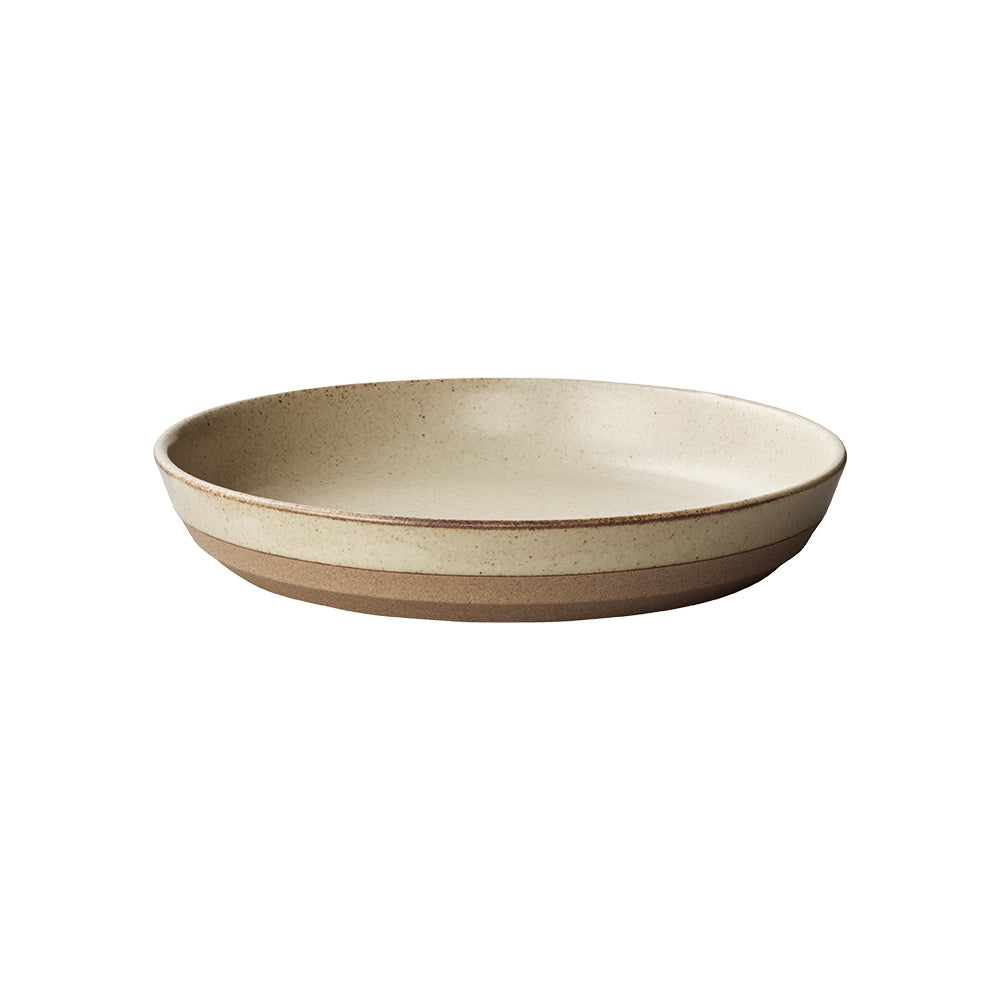 KINTO CLK-151 Porcelain Deep Plate 210 mm, CLK-151 Porcelain Deep Plate 210 mm in White, Beige or Black, Microwave and dishwasher safe, Made in Japan, 21 x 21 x 3.5 cm and 550 g, White or Beige or Black