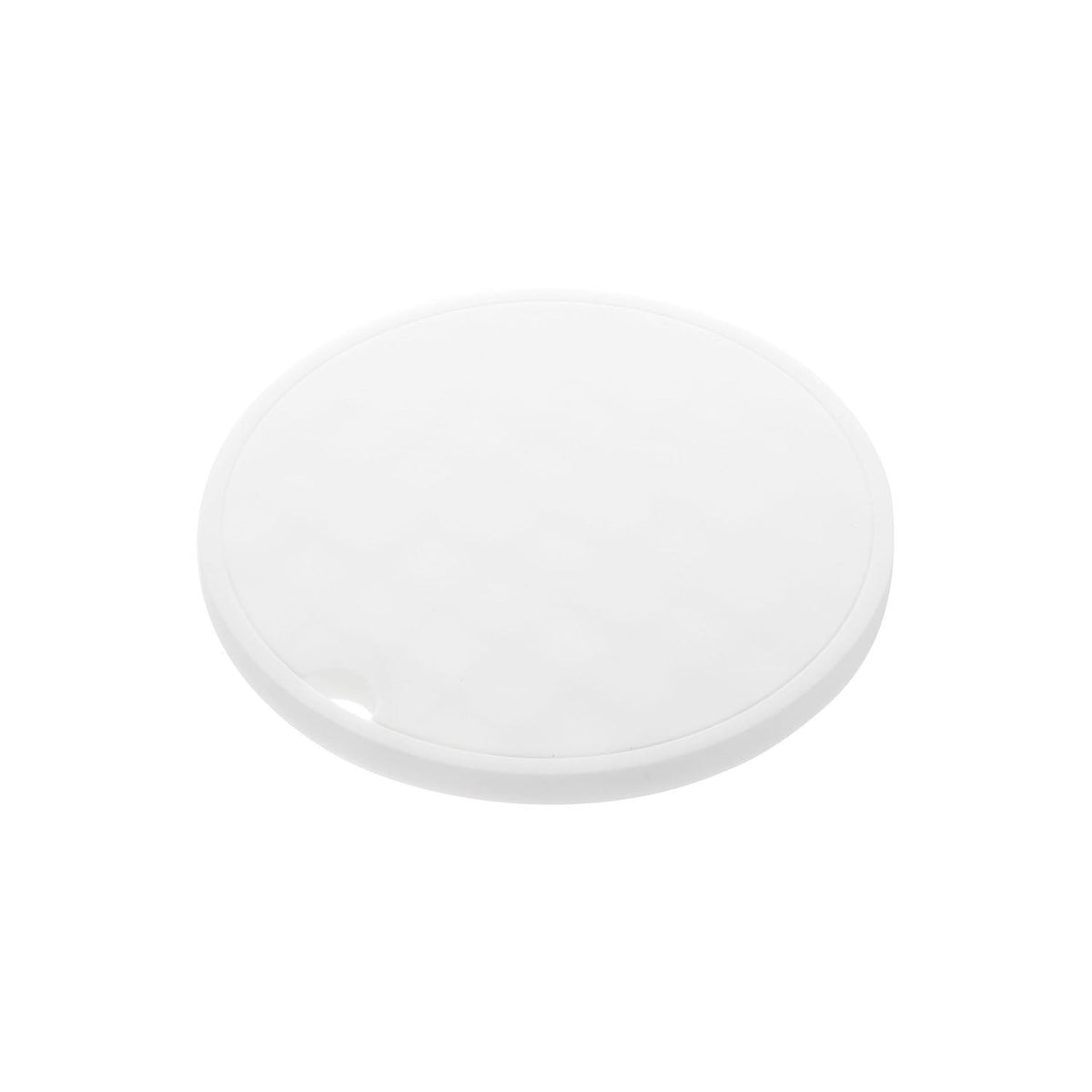 Yamazaki Tower Round Silicone Pot Rest, Thick Round Silicone Pot Rest for a Quick Place to Put a Hot Pot While Cooking, Takes Heavy Ceramic and Cast Iron Pots, Hangs on a Hook, Heat Safe to 200 C, 16 x 16 x 1 cm and 150 g, White or Black
