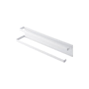 Yamazaki Tower Magnetic Washer-Side Two-Tier Towel Hanger, Two-Bar Hanger That Sticks to the Side of a Steel Washing Machine by Magnet for Face Towels and a Bath Mat, Staggered Bars Keep Towels Apart, 1 kg Per Bar, 40 x 8.5 x 8 cm and 1000 g, White