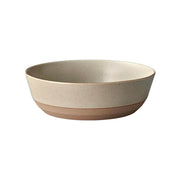 KINTO CLK-151 Porcelain Bowl 220 mm, CLK-151 Porcelain Bowl 220 mm in Beige or Pink Holding 1600 mL, Microwave and dishwasher safe, Made in Japan, 22 x 22 x 7 cm and 720 g, Beige or Pink