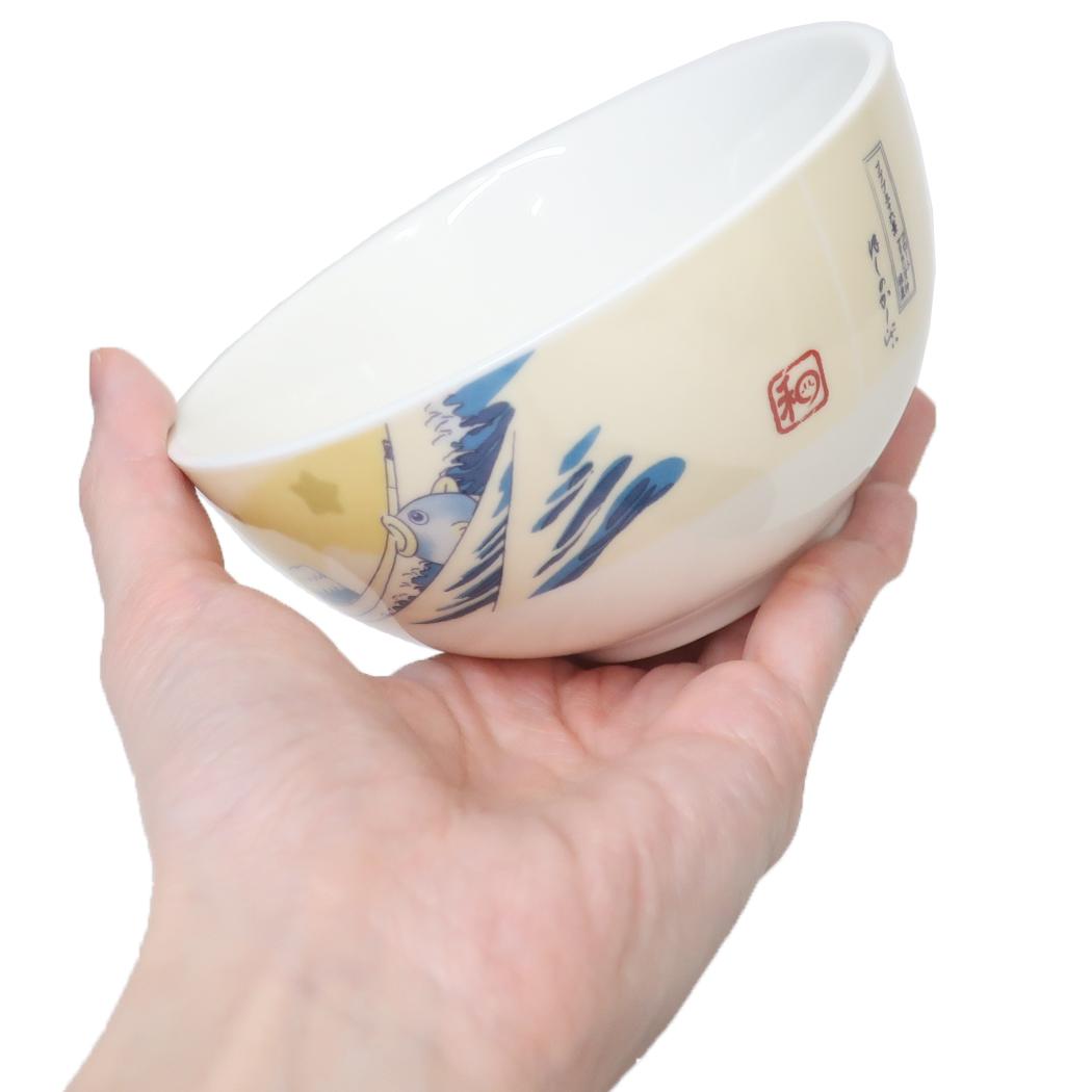 Ensky Kirby Great Wave Porcelain Rice Bowl