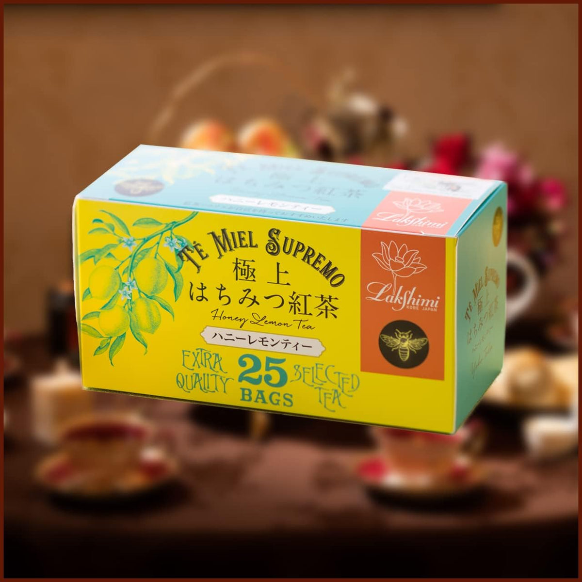 Lakshimi Honey Lemon Black Tea Bags, 25 Tea Bags