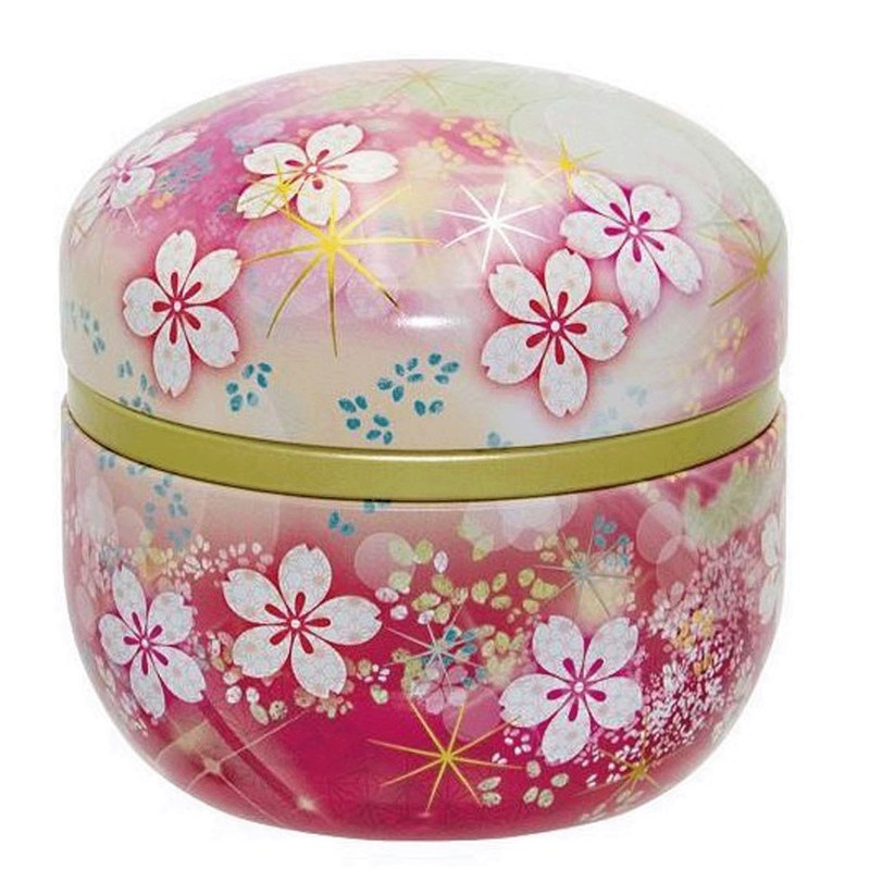 Suzuko Shizuoka Sencha Tea Bags, Pink Sakura Vidro Tin, 6 Bags