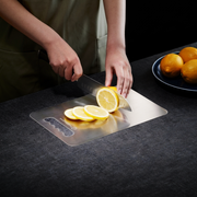 GraSUS Titanium Cutting Board S, Small Japan-Made Pure Titanium Cutting Board Only 1 mm Thick That Hangs Up, Does Not Hold Odors and Dries Fast, Not Dishwasher Safe, 20.3 x 30.5 x 0.1 cm and 260 g, Titanium