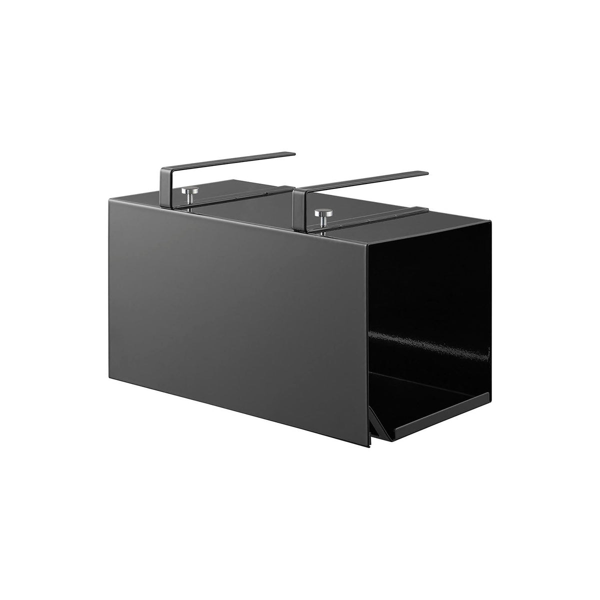 Yamazaki Tower Under-Cabinet One-Hand Cut Paper Holder with Cover L, Large Cover-Type Paper Holder That Fixes Under a Hanging Cabinet and Cuts With One Hand, Cover Keeps Dust and Oil Spatter Off, Holds 1 kg, 31 x 16 x 19.5 cm and 1700 g, White or Black