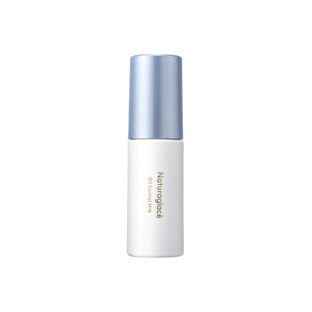 Naturaglace Oil Control Milk C 30 ml, Cooling Shine-Control Makeup Base with Natural Oil-Absorbing Powders and Pure Floral Scent