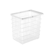 Yamazaki Tower Laundry Wire Basket L, 33 L Steel Wire Laundry Basket That Looks Good Just Set Down and Has Handles for Carrying, Holds 4 kg, 41 x 30 x 39 cm, 41 x 30 x 39 cm and 1350 g, White or Black