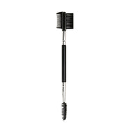 QUANTALY 3-in-1 Eyebrow Brush, Spiral Screw Brush with Two Combs for Brow Shaping, Lash Combing and Blending, 16.5 cm, Black
