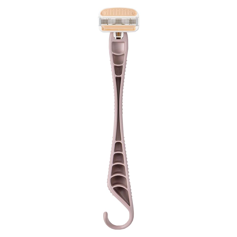 KAI Miness Back Razor for Women GA0132, Long-Handle 5-Blade Razor for the Back with 3D Swivel Head and Vitamin E, Ceramide and Argan Oil Smoother