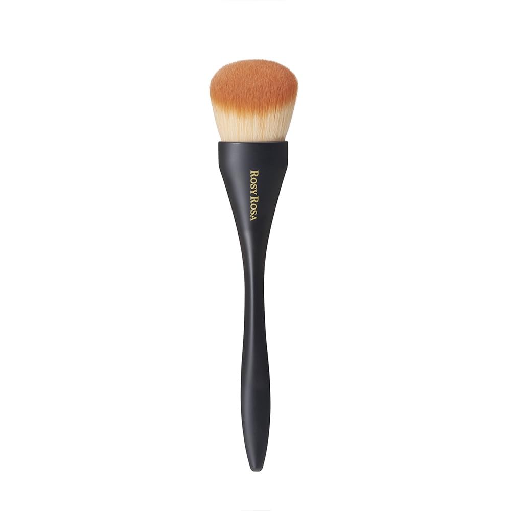 Rosy Rosa Multi-Use Face Brush, Soft Fluffy Oval Makeup Brush for Powder, Cheek, Highlight and Shading with Ergonomic Handle