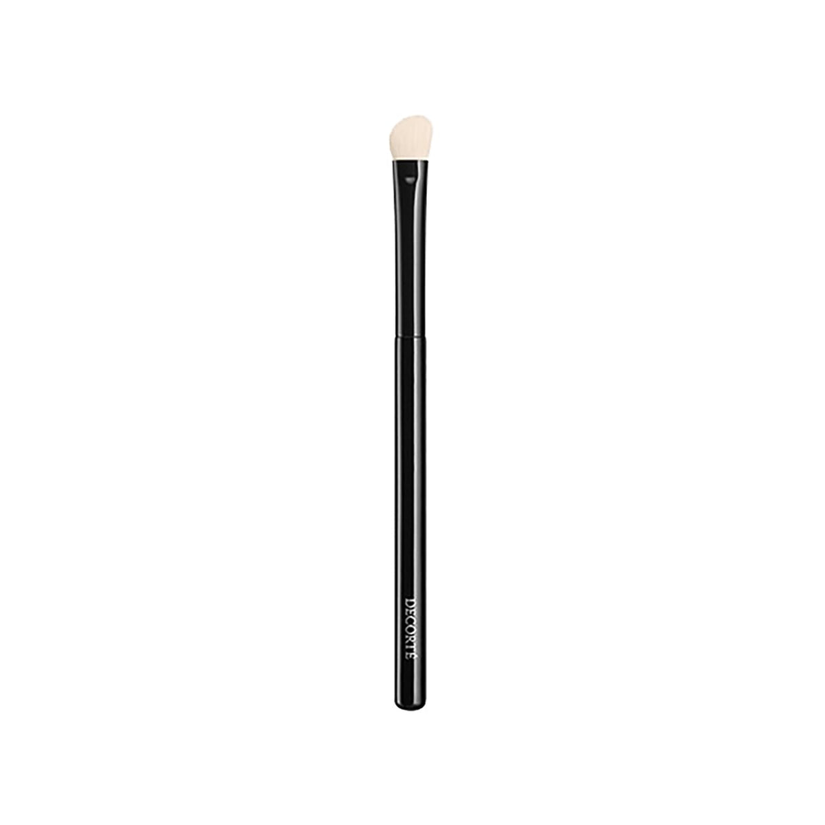 Decorté Eye Shadow Brush II, Small Rounded Eyeshadow Brush with Slim Black Handle