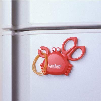 Green Bell Utility Scissors — Refrigerator-Mounted Crab Case