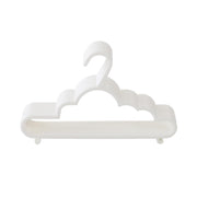 PUPPAPUPO Cloud-Shaped Baby and Kids Hangers, Set of 15, 30 x 19 cm Slim 0.4 cm Polypropylene Laundry Hangers in White, Multi or Greige