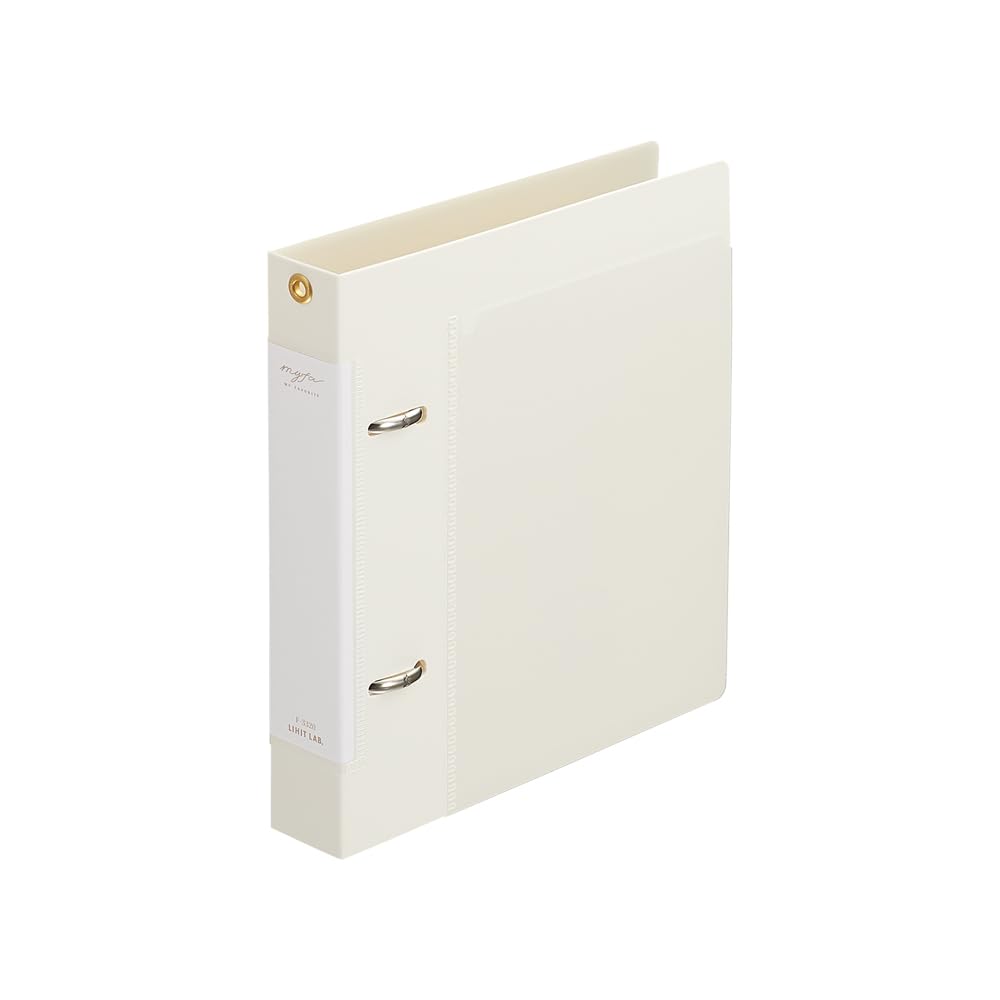 Lihit Lab Collection Ring File, Mini, A5, A5 Wide, A4, A4 Wide or A4 Super-Wide with 2 or 4 Rings and Polypropylene Cover for Cards, Photos and Papers, Jet Black or Milky White